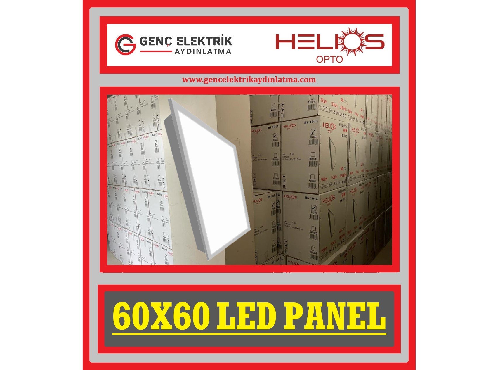 60x60 Led Panel Stoklarımızda