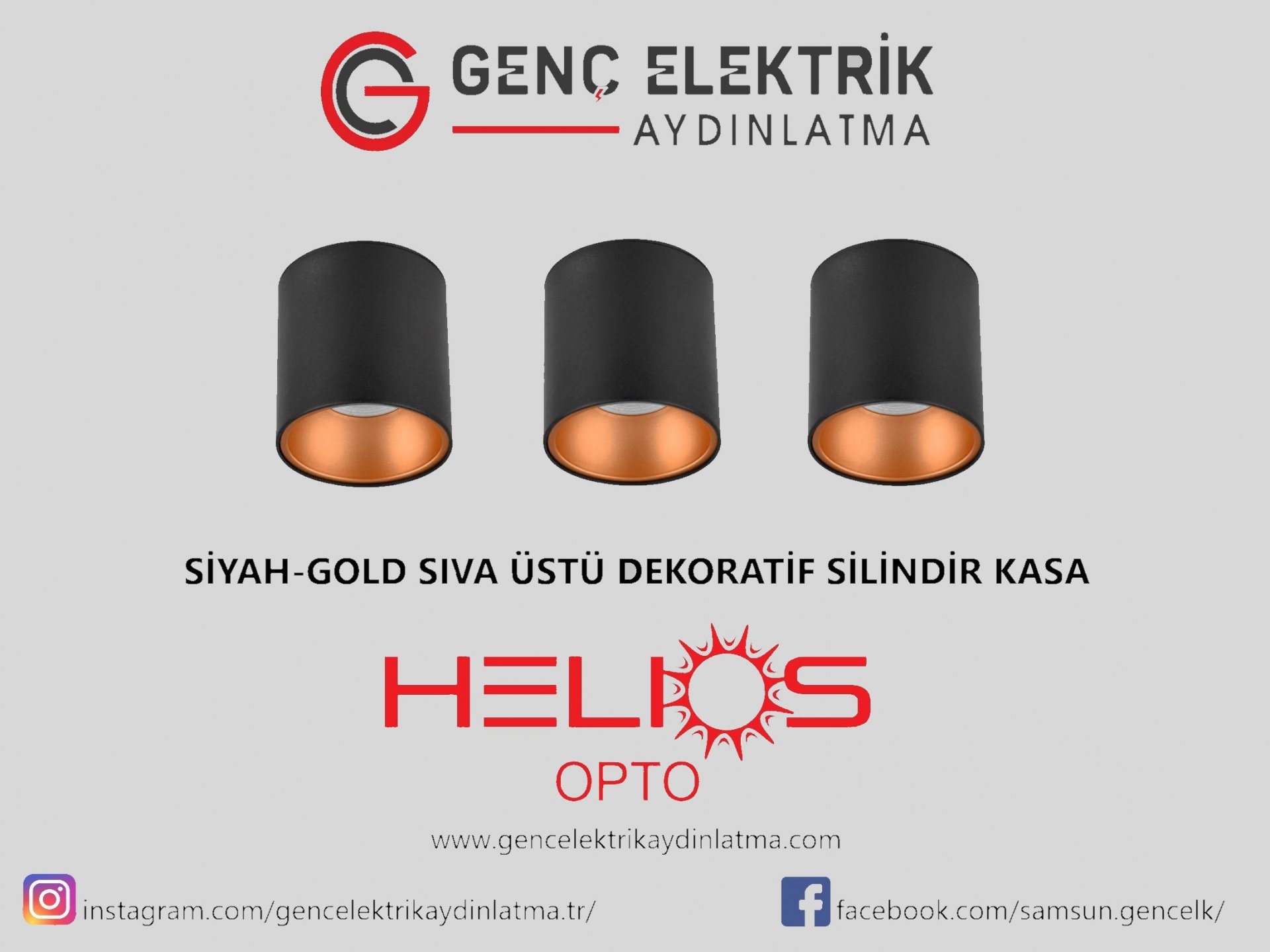 Sıva Üstü (Silindir) Dekoratif Armatür Kasası Stoklarımızda