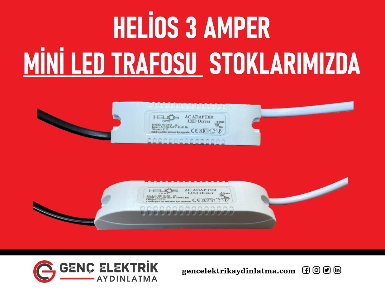 3 Amper Mini Led Trafosu Stoklarımızda