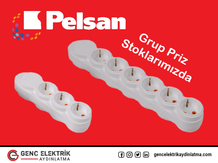 Pelsan Belek Grup Priz Serisi Stoklarımızda