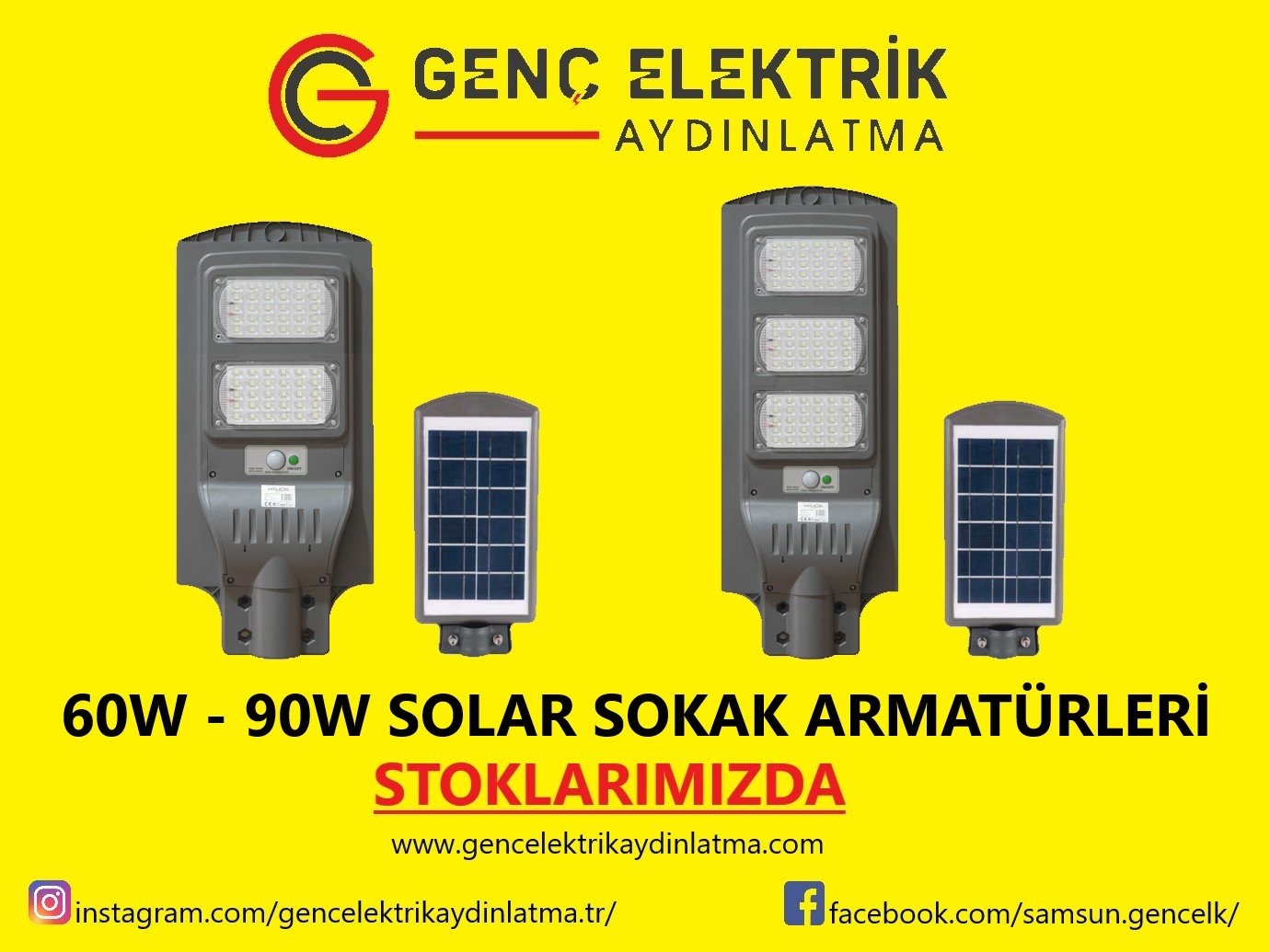 Solar Sokak Armatürleri Stoklarımızda